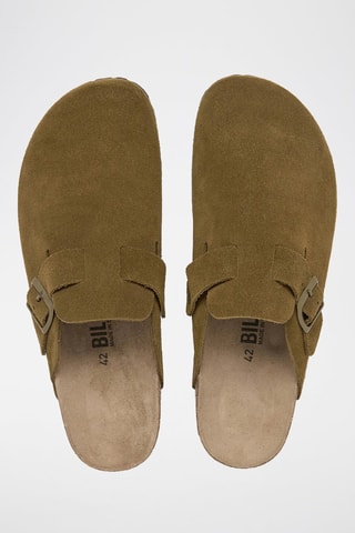 Leren Clogs - Kaki