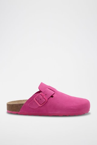 Nubuck Clogs - Fuchsia