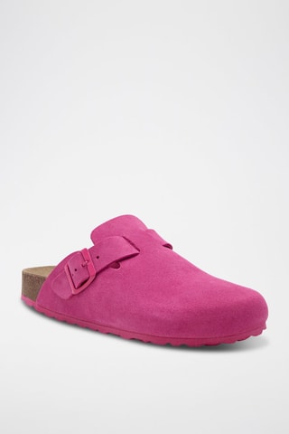 Nubuck Clogs - Fuchsia