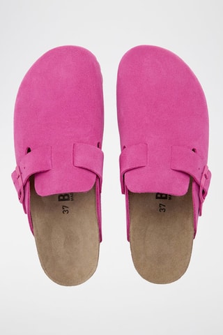Nubuck Clogs - Fuchsia