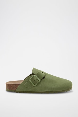 Nubuck Clogs - Olijfgroen