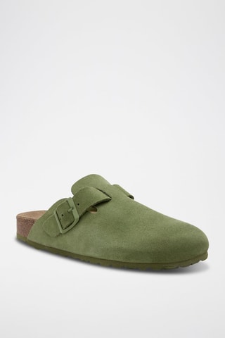 Nubuck Clogs - Olijfgroen