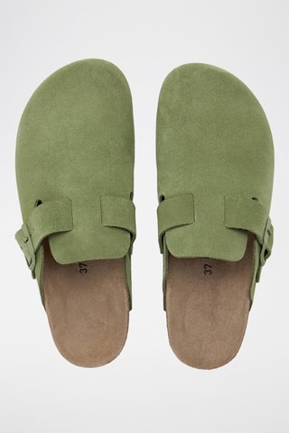 Nubuck Clogs - Olijfgroen