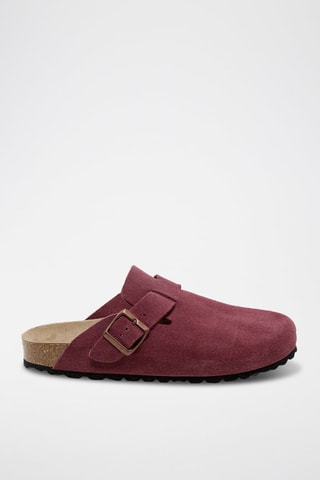 Nubuck Clogs Zueco - Bordeauxrood