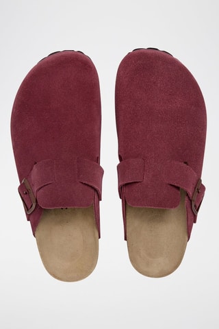 Nubuck Clogs Zueco - Bordeauxrood