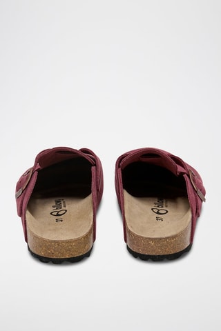 Nubuck Clogs Zueco - Bordeauxrood