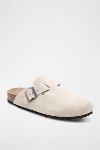 Leren Clogs - Beige