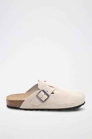 Leren Clogs - Beige
