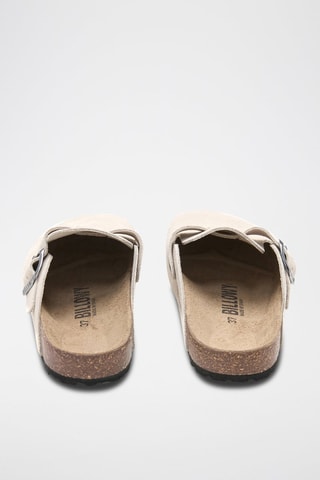 Leren Clogs - Beige