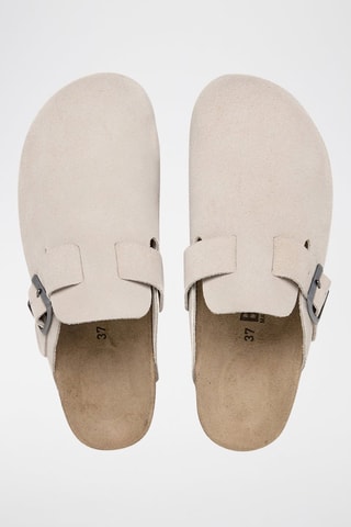 Leren Clogs - Beige