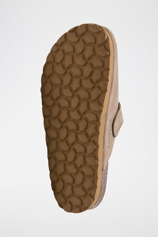 Leren Platform Clogs - Bruin