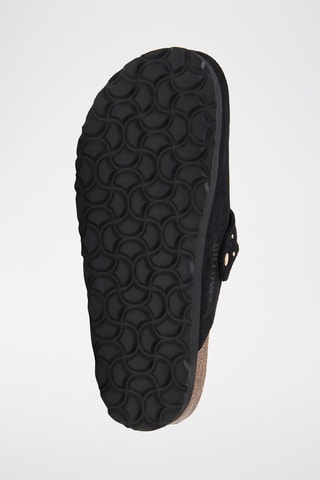 Sabots plateformes en cuir - Noir