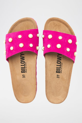 Muiltjes van nubuck - Fuchsia