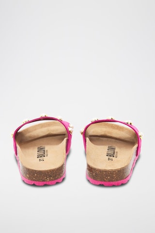 Muiltjes van nubuck - Fuchsia