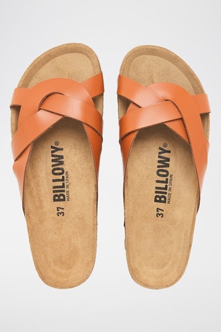 Leren Slippers - Camel