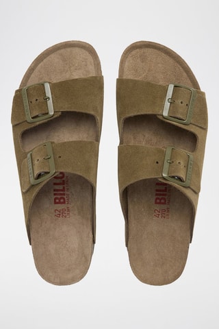 Mules en nubuck - Kaki
