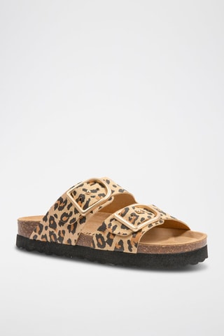 Nubuck Platform Sandalen Bruin