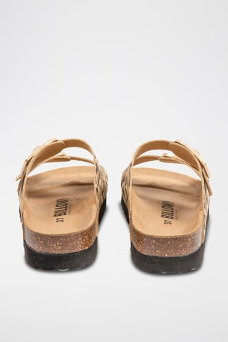 Nubuck Platform Sandalen Bruin