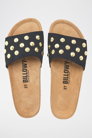 Nubuck Platform Sandalen - Zwart