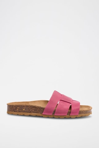 Mules en nubuck - Fuchsia