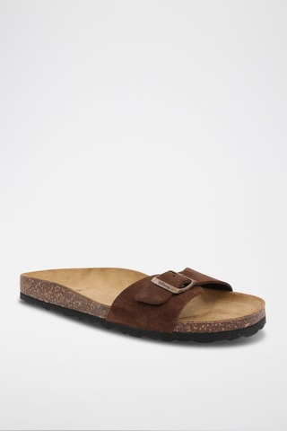 Nubuck Slippers Rosso 
Bruin