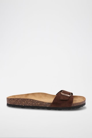 Nubuck Slippers Rosso 
Bruin
