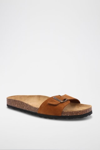 Nubuck Slippers Rosso 
Camel
