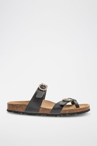 Sandales en cuir - Noir