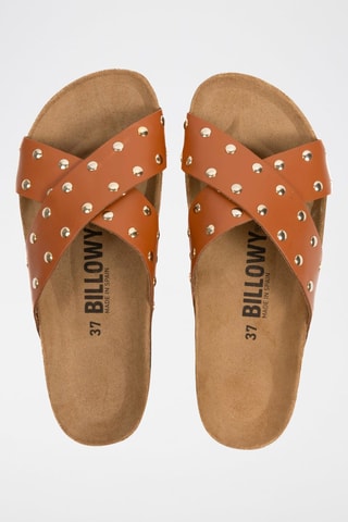 Leren Platform Sandalen Camel