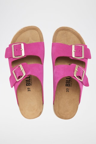 Nubuck Platform Sandalen - Fuchsia