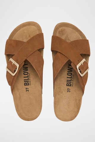 Nubuck Platform Sandalen - Bruin