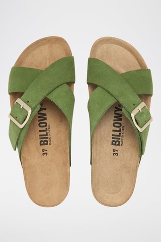 Nubuck Platform Sandalen - Groen