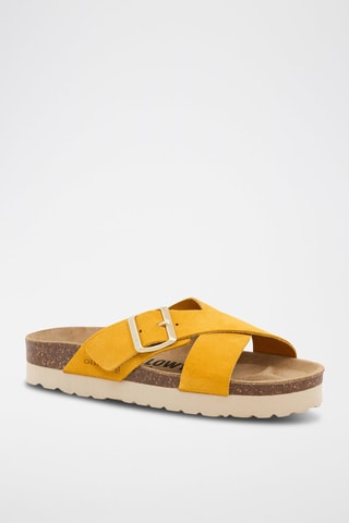 Nubuck Platform Sandalen - Geel