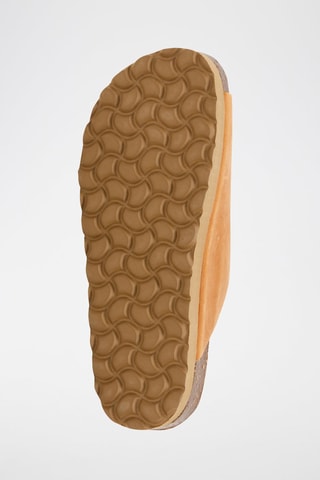 Leren Platform Sandalen - Oranje