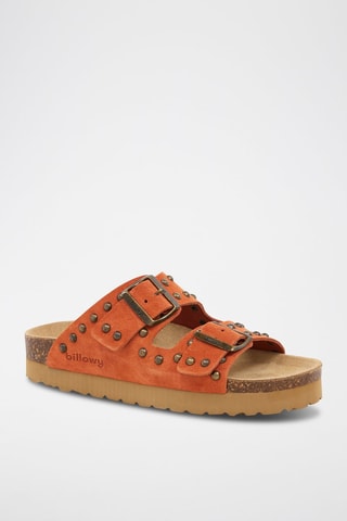Nubuck Platform Sandalen - Oranje