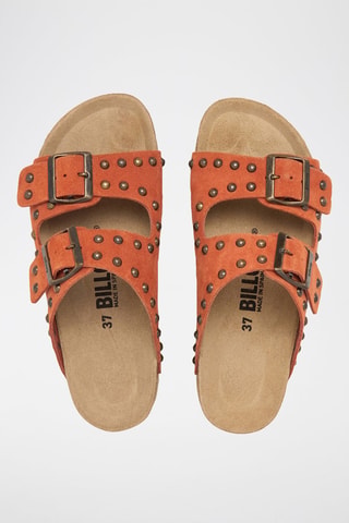 Nubuck Platform Sandalen - Oranje