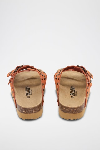 Nubuck Platform Sandalen - Oranje