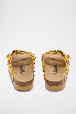 Nubuck Platform Sandalen - Geel