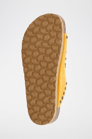 Nubuck Platform Sandalen - Geel