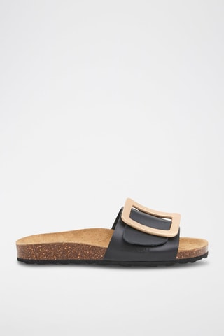 Leren Slippers - Zwart