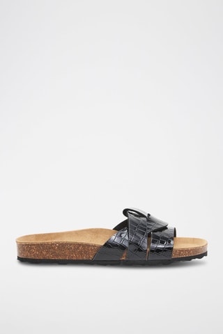 Gelakte Slippers - Zwart