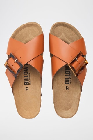 Leren Slippers - Camel