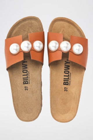 Leren Slippers - Camel