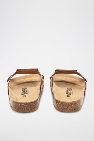 Leren Slippers - Camel
