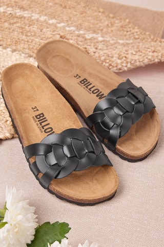 Leren Slippers - Zwart