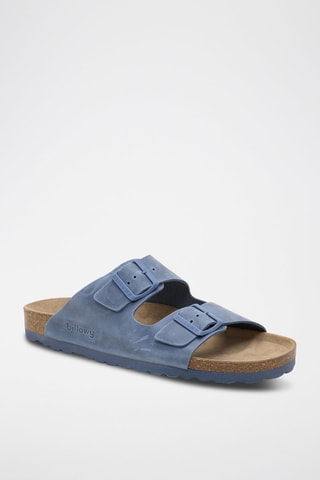 Leren Muiltjes - Blauw