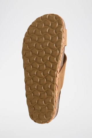 Nubuck Platform Muiltjes - Bruin