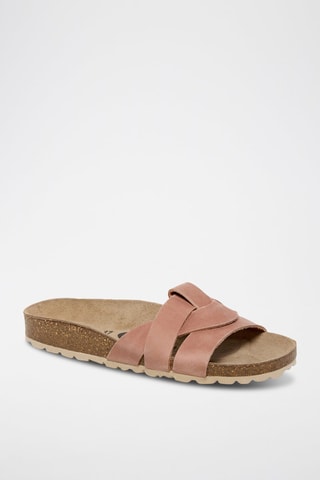 Mules en cuir - Rose