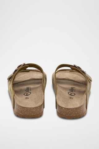 Mules en cuir - Kaki