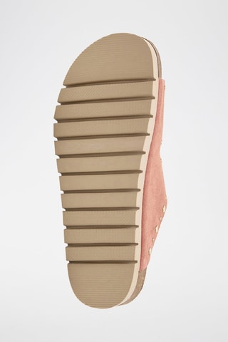 Nubuck Platform Muiltjes - Zalmkleurig